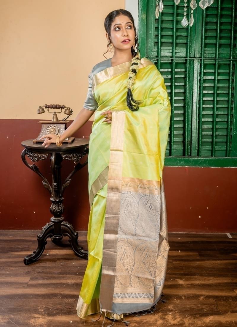 multicolor hand woven silk blend zari work all seasons sarees