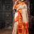 ivory hand woven silk blend zari work all seasons sarees