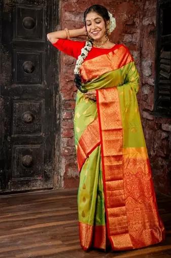multicolor hand woven silk blend zari work all seasons sarees