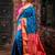 blue hand woven silk blend zari work all seasons sarees