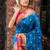 blue hand woven silk blend zari work all seasons sarees