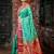 green hand woven silk blend zari work all seasons sarees