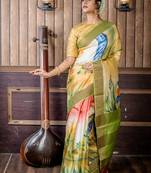 brown woven tussar silk blend zari work all seasons sarees