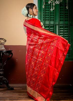 multicolor hand woven silk blend zari work all seasons sarees 2
