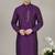 Purple embroidered dupion silk kurta