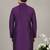 Purple embroidered dupion silk kurta