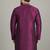 Magenta embroidered dupion silk kurta