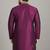 Magenta embroidered dupion silk kurta
