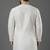 White  embroidered dupion silk kurta
