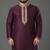 Purple embroidered dupion silk kurta