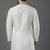 White embroidered dupion silk kurta