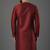 Maroon embroidered dupion silk kurta