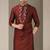 Maroon embroidered dupion silk kurta