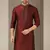 Maroon embroidered dupion silk kurta