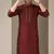Maroon embroidered dupion silk kurta