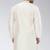 White embroidered dupion silk kurta