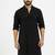 Black embroidered cotton kurta