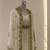 Grand white georgette kaftan dress with zari work | luxury party & wedding wear