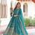 Rama crunchy sequins embroidered flared gown with heavy dupatta