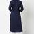 Navy embroidered rayon kurta Pant