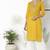 Yellow embroidered rayon kurta palazzo
