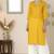 Yellow embroidered rayon kurta palazzo