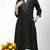 Black embroidered rayon kurta Pant