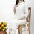 White plain rayon kurta Pant