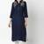 Navy embroidered rayon kurta Pant