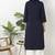 Navy plain rayon kurta palazzo