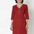 Red embroidered rayon kurta palazzo
