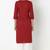 Red embroidered rayon kurta palazzo