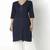 Navy embroidered rayon kurta palazzo