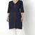 Navy embroidered rayon kurta palazzo