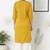 Yellow embroidered rayon kurta palazzo