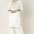 White embroidered rayon kurta palazzo