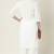 White embroidered rayon kurta palazzo