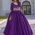 Purple Embroidered Silk Gown With Dupatta