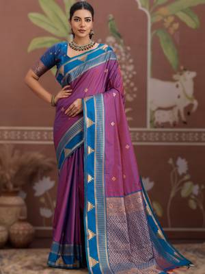 onion tussar silk blend weaving saree  ready to dispatch 1
