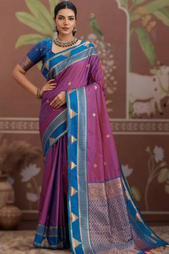 onion tussar silk blend handloom weaving saree     ready to dispatch