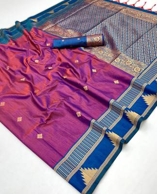 onion tussar silk blend weaving saree  ready to dispatch 3