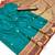 sea green tussar silk blend handloom weaving saree – ready to dispatch