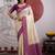 off white handloom weaving paper silk blend saree with paper silk blend blouse     casual & festive wear