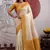 off white handloom weaving paper silk blend saree with paper silk blend blouse     casual & festive wear
