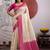 off white handloom weaving paper silk blend saree with paper silk blend blouse     casual & festive wear