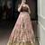 brown printed Tassar Silk Lehenga Choli with shrug