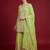 Green georgette sharara set intricate embroidery work