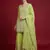 Green georgette sharara set intricate embroidery work