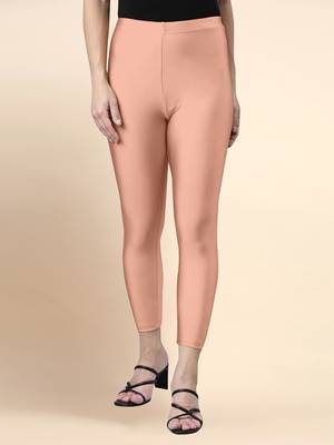 Microfiber elastane stretch soft cropped leggings with ultrasoft waistband 1