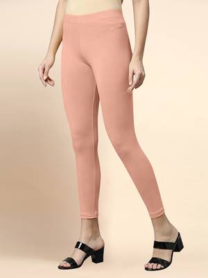 Microfiber elastane stretch soft cropped leggings with ultrasoft waistband 2
